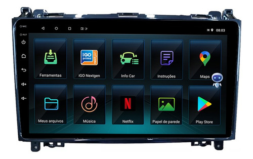 Multimidia Mercedes Sprinter 9p Android Carplay 2/32gb Voz