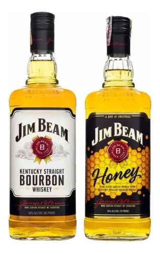 Kit Whisky Jim Beam Bourbon 1l + Honey 1l