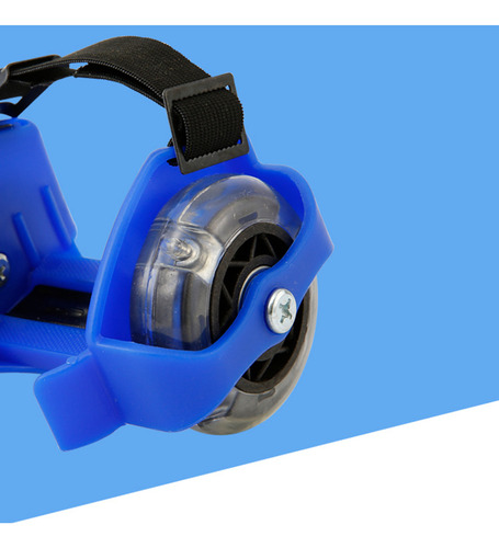 1 Par De Patines Ajustables Ligeros Con Tacón De Rueda Para