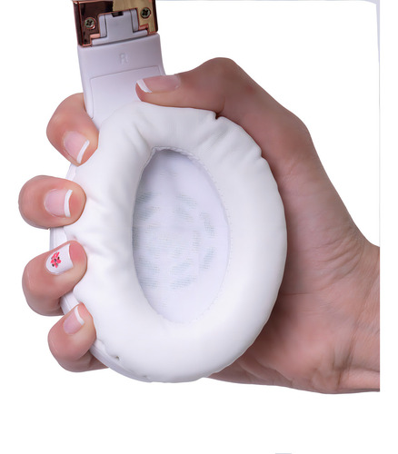 Producto Generico - Auriculares Bluetooth Sobre La Oreja, A. Color Blanco/oro Rosa