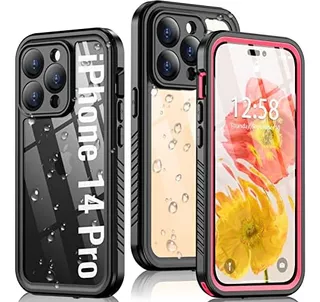 Funda Oterkin Para iPhone 14 Pro Shockpr Waterproof Pink