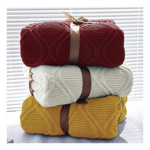comprar Longhui Bedding Manta Sherpa De Punto Trenzado De Chenilla '