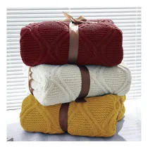 Comprar Longhui Bedding Manta Sherpa De Punto Trenzado De Chenilla '