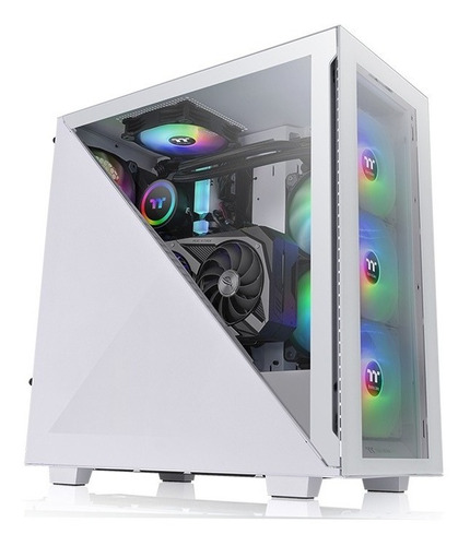 Gabinete Gamer Thermaltake Divider 300 Tg Blanco Snow Argb 