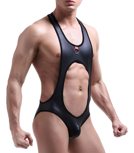 Traje De Lucha Libre Con Chaleco Combinado Para Hombre