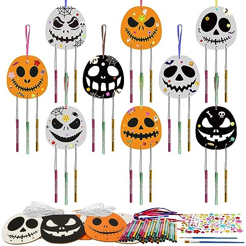 9 Pack Halloween Wind Chime Kit For Kids Make You Own H...