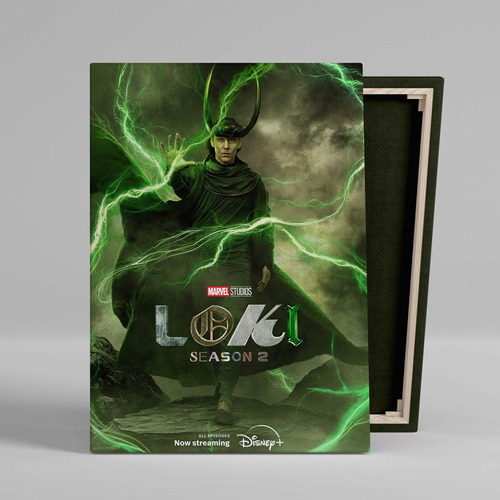 Cuadro Loki Marvel Cine Canvas Con Bastidor 60x40 Cm