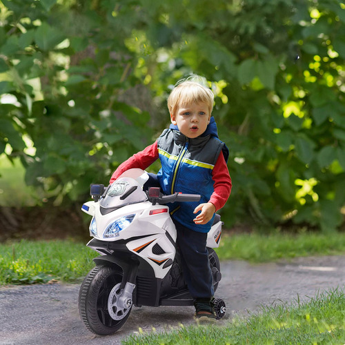 Moto De Policía Eléctrica Para Niños, Viene Con Faros Y