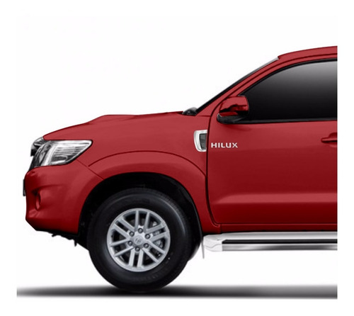 Adesivo Aplique Paralama Toyota Hilux Resinado Emblema Par02