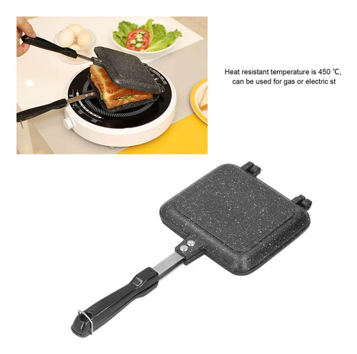 Sartén For Pan Sandwich De Doble Cara Antiadherente