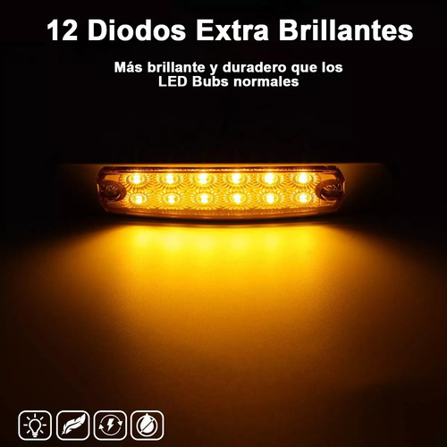 Pack X10 Luz Led Lateral Posición Para Camión Trocha
