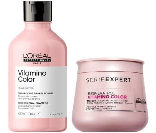 Champú+ Mascarilla Para Cabello Teñido Loreal Vitamino Color