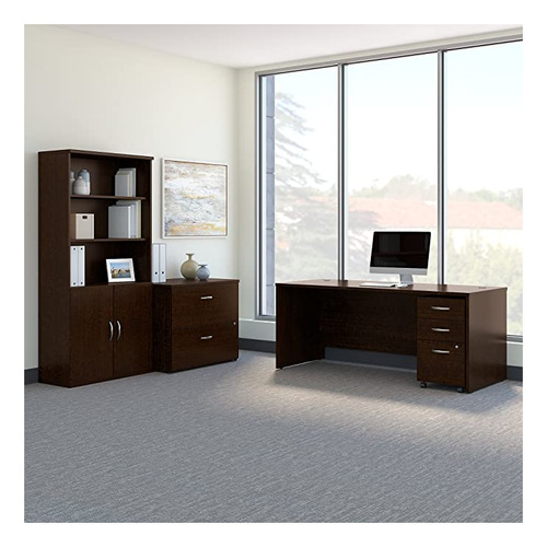 Bush Business Muebles Office Suite Src097mrsu, Mocha Cherry