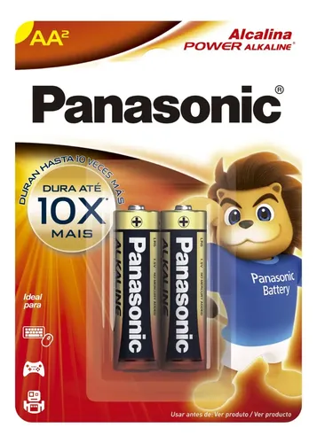 02 Pilhas Aa Alcalina Panasonic 1 Cart C/ 2 Unid