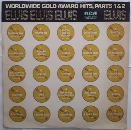 2x Lp Vinil Elvis Presley Worldwide Gold Award Hits Parts 12