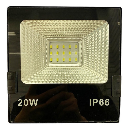 Foco Proyector Led Exterior 20w Reflector Plano 12 Led
