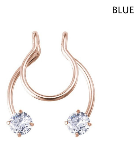 Anillo Nasal Falso Con Imán De Acero Inoxidable Dorado, 5 Pi