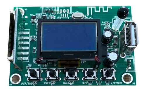 Placa Usb Bluetooth Display Botão P/ Caixa Multilaser Sp344 