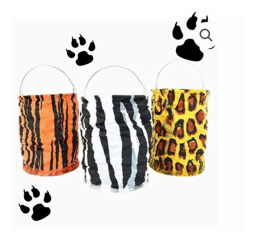 Set De Mini Faroles Animal Print (3 Unidades)