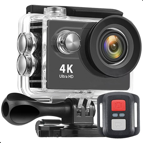 Câmera de ação esportiva Click H9r 4k wifi controle prova dágua Moto cor preto