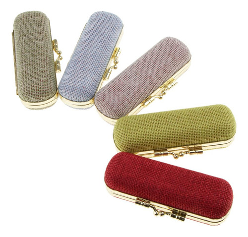 Estuche De Lápiz Labial Con Espejo Sellos De Joyería Retro