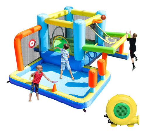 Sunsports Casa Inflable De Rebote Para Ninos De 3 A 8 Anos, 