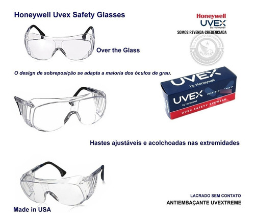Imagem 3 de 5 de Óculos De Sobrepor Grau Ultraspec Antiembaçante Uvex Usa