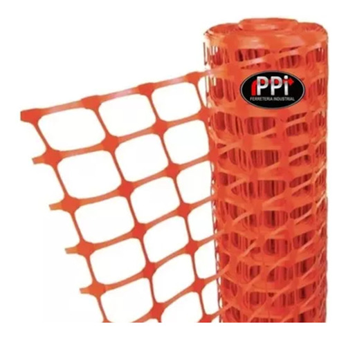 Red Malla Naranja Plastica Seguridad Obra  1 M X 45 Mt Moron