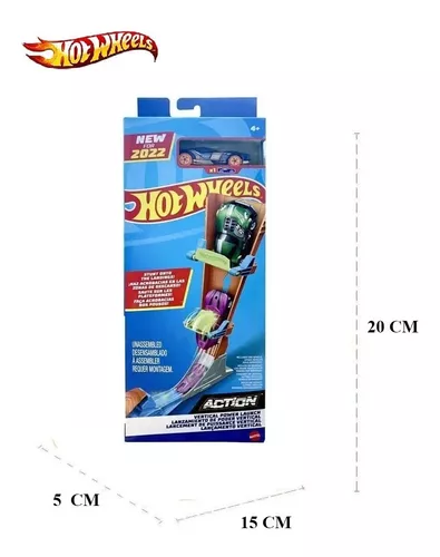 Carrinho Hot Wheels C/ Pista De Lançamento Vertical Action