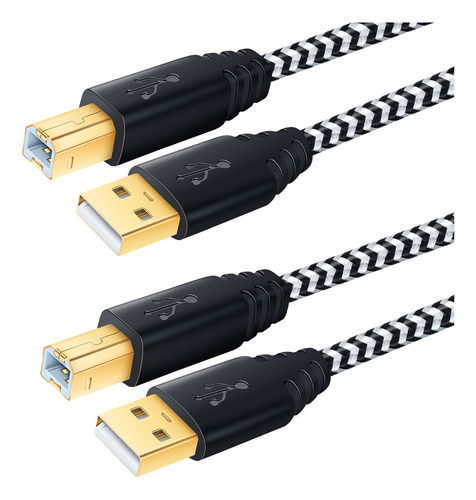 Okray - Cable De Impresora Usb De 10 Pies, Paquete De 2 Unid