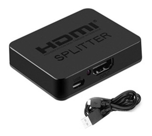 Imagen 2 de 7 de Splitter Minidivisor Hdmi 4k 1 Entrada Con 2 Salidas