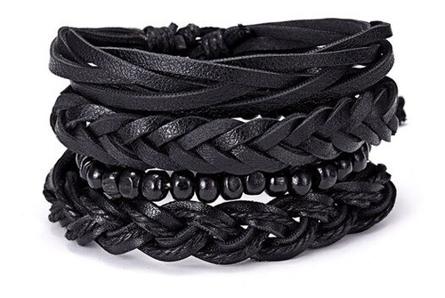 Pulsera Manilla Para Hombre Set De Pulseras En Cuero