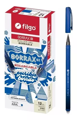 Librería San Pablo - Boligrafo Borrable Filgo Roller Gel Borrax Azul -  ESCRITURA - BOLIGRAFOS BORRABLES
