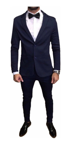 Imagen 1 de 5 de Smoking Saco+pantalon Elastizado