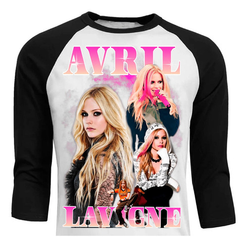 Avril Lavigne - Cantante - Raglan - Polera