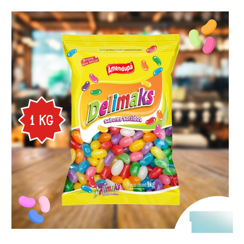 Kit 2 Bala De Goma Delimaks Jujuba De Sabor Pacote 1kg
