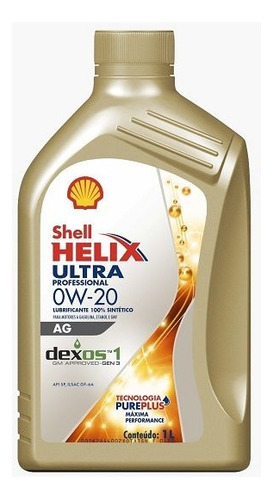 Óleo Shell Helix Hx8 Professional Ag 0w20 Sn Gf5 Dexos1 Gen3