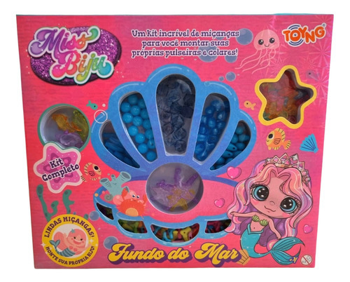 Kit Miçangas Infantil Coloridas Pulseira Mar Toyng 49290