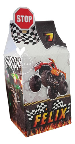 20 Cajas Golosineras Personalizadas Monster Jam. Craftbaires