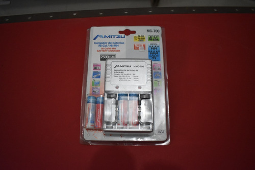 Baterías Aa Recargables Con Cargador Mitzu (Usado)