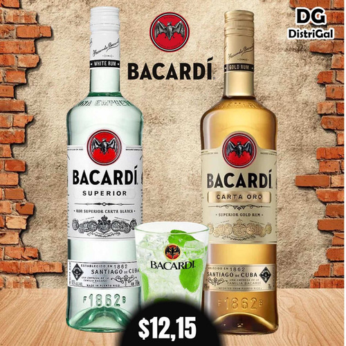 Ron Bacardi 750 Ml (oro Y Plata)