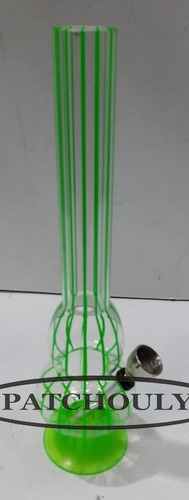 Imagen 6 de 8 de Bong Pipa Agua Water Pipe Color Line Acrilico 22 Cm.