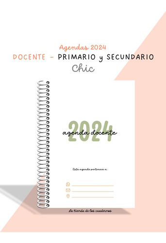 Agenda Docente, Secundaria/primaria, Chic