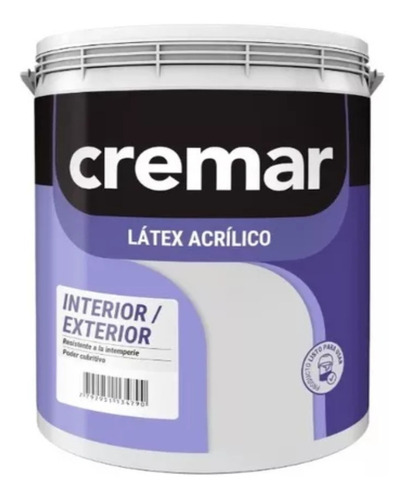 Latex Interior Exterior Cremar Sinteplast 4 Litros  