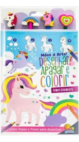 Mãos À Arte Desenhar, Apagar E Colorir Unicórnios