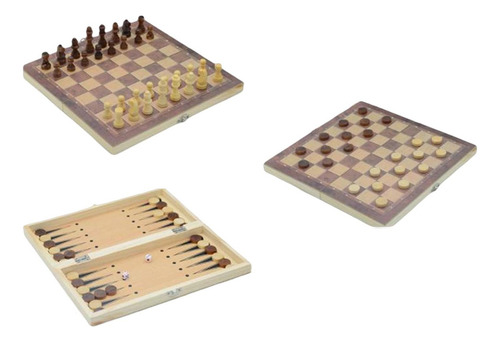 Juego De Ajedrez 3 En 1, Tablero Plegable, Juguetes Educativ