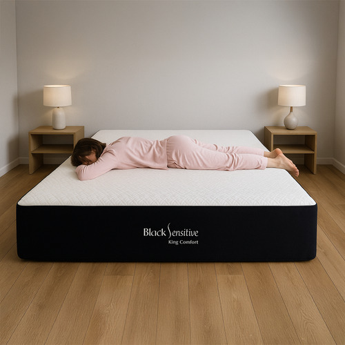 Colchón Matrimonial Memory Foam Color Blanco Semi Firme