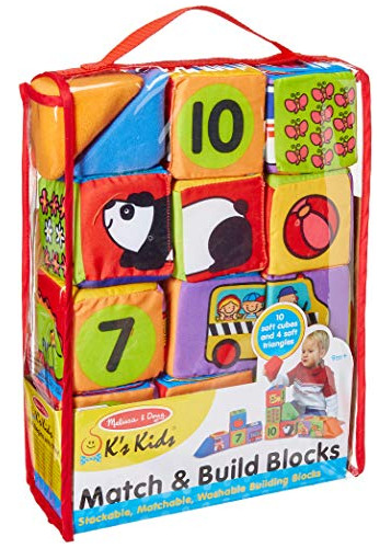 Melissa & Doug K's Kids Match & Build Blocks