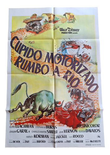 Poster Afiche Cine Disney Cupido Motorizado Rumbo A Rio *