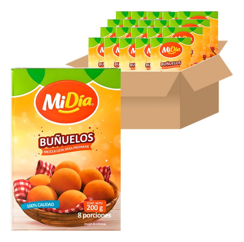 Caja De Buñuelos Navideños Mi Día Navidad 200 G X 20 Uds